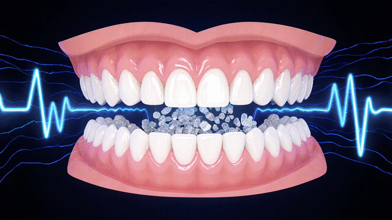 Zdravé dásně udržují zuby na místě díky sonickým vlnám odstraňujícím plak.