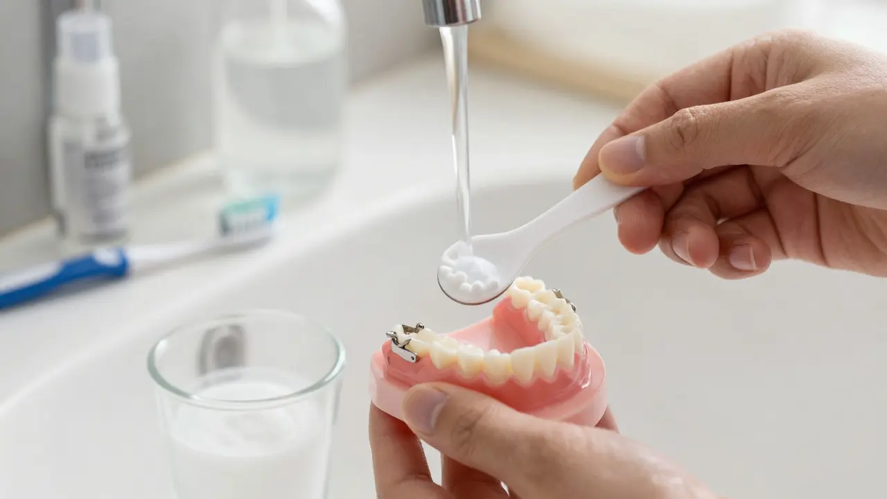 Jak odstranit zubní kámen ze zubní protézy bez poškození