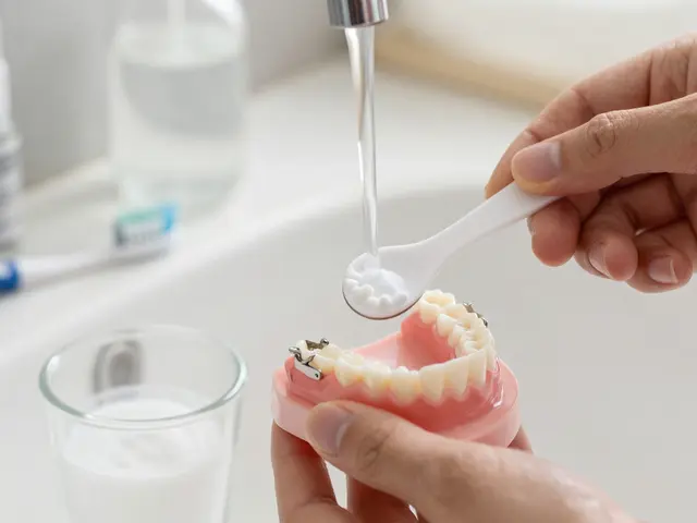 Jak odstranit zubní kámen ze zubní protézy bez poškození