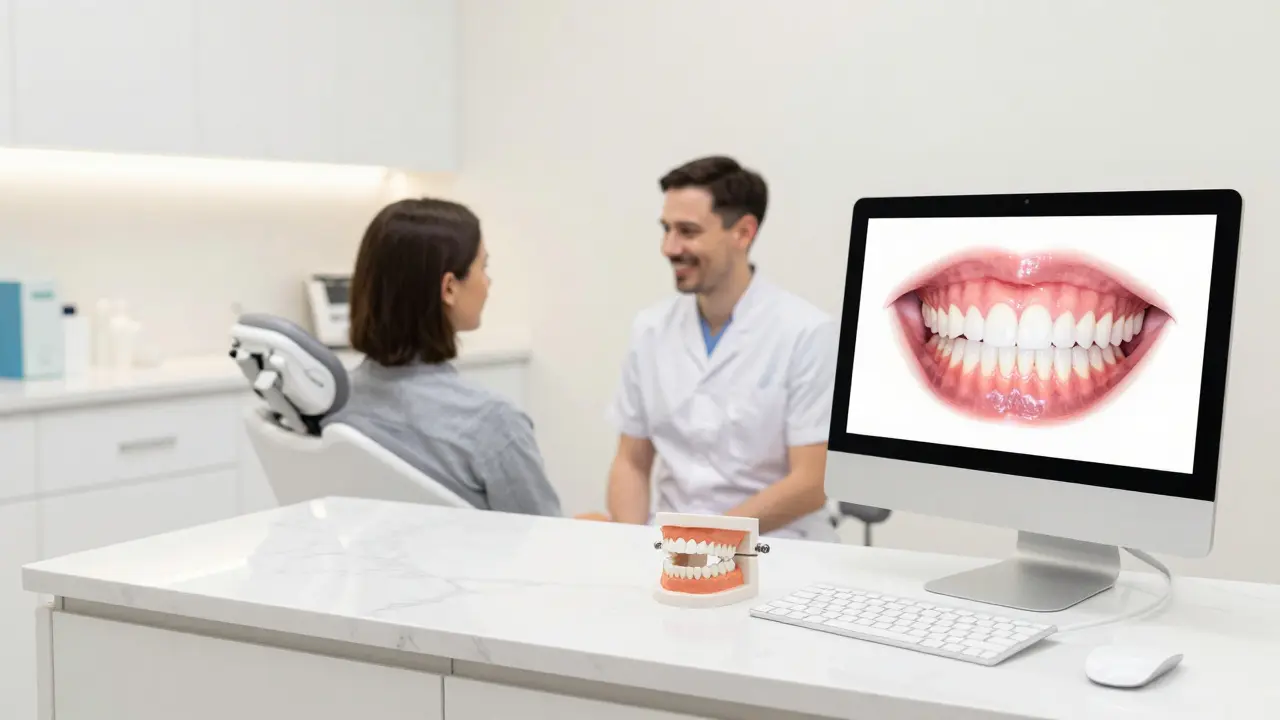 Moderní estetická zubní klinika s digitálním návrhem úsměvu.