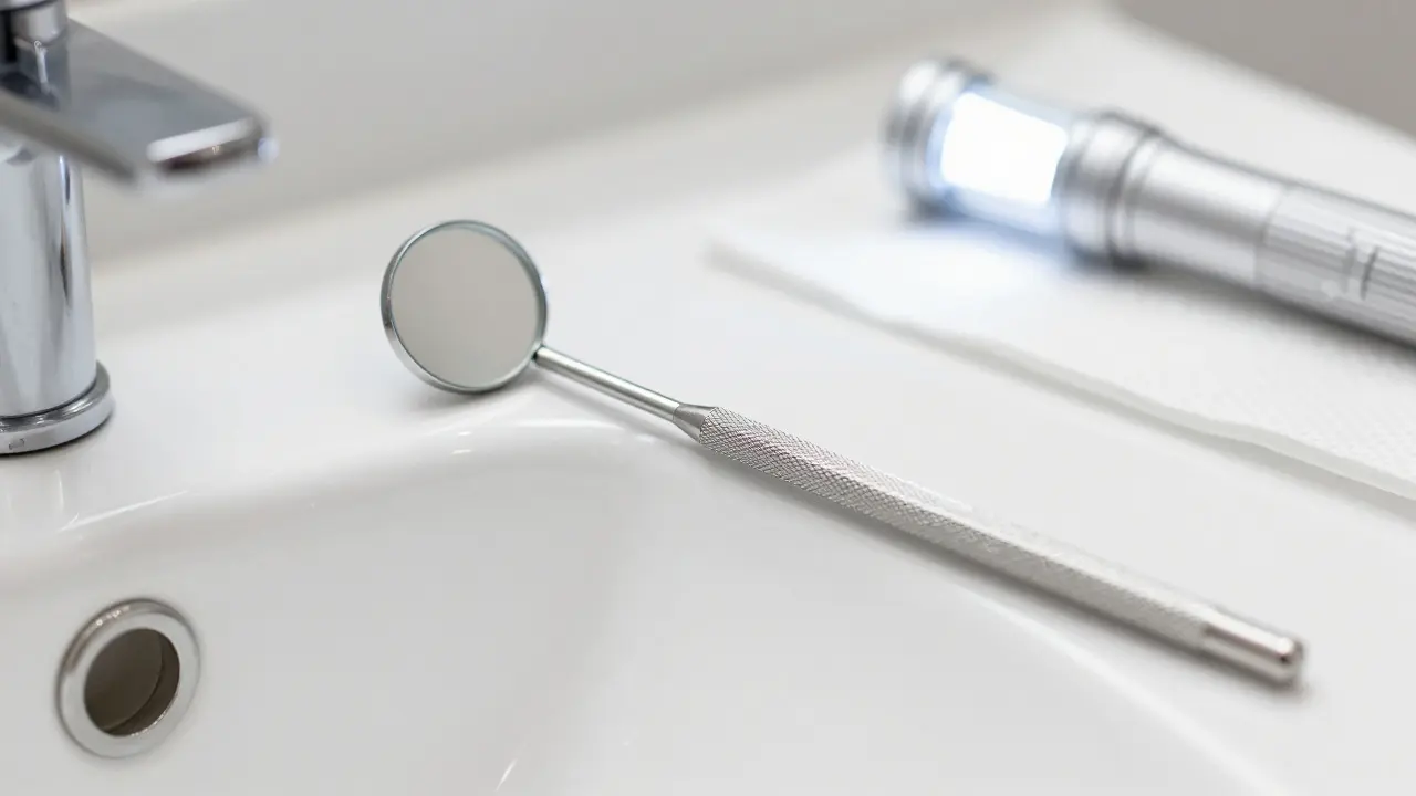 Dentální zrcátko: Jak správně kontrolovat výplně a stav zubů doma